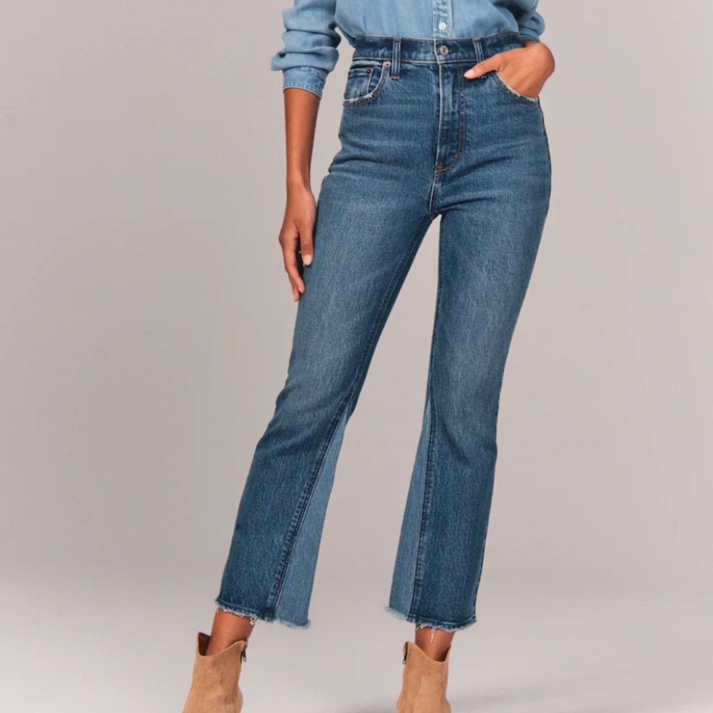 Abercrombie Ultra High Rise Kick Flare Jeans